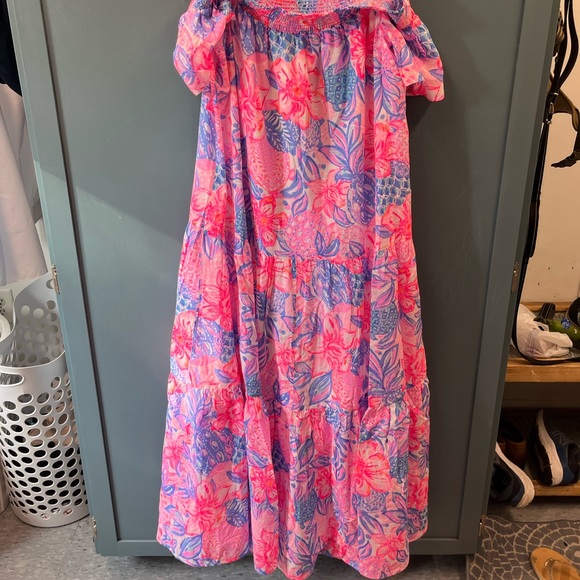 NWT LILLY PULITZER Dezi Off-The-Shoulder Maxi Dress - Picture 8 of 12